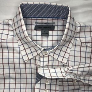 Johnston Murphy Button Up XL Tailored Fit Striped